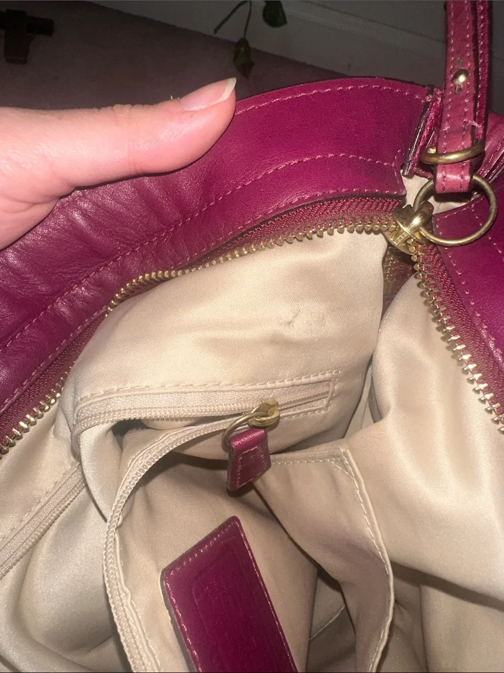 Coach Colette Hobo Bag Vibrant Pink Gold Hardware